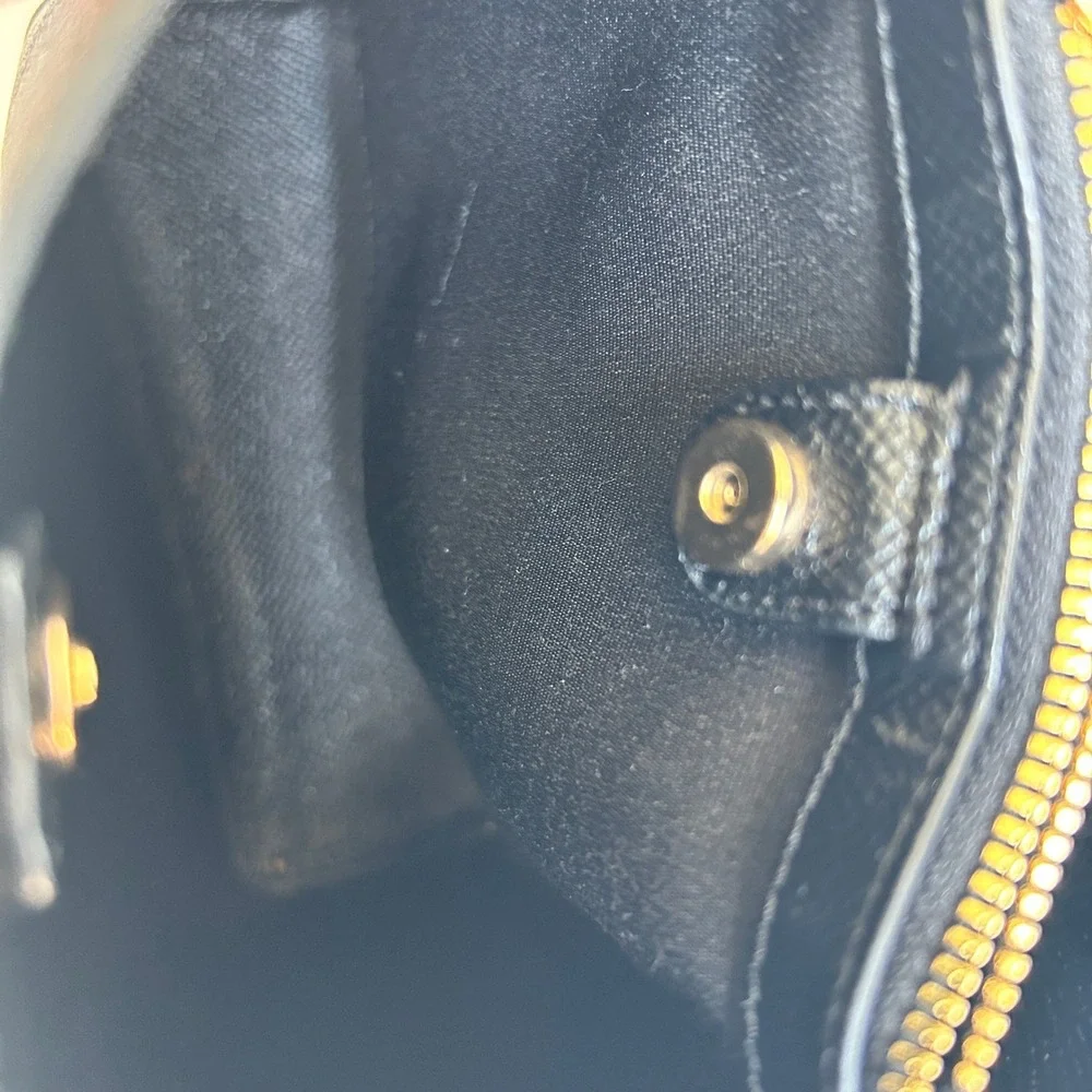 Coach Mini Town Bucket Bag Floral Brown Black Canvas C7270